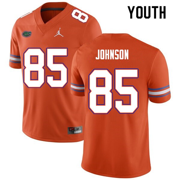 Youth #85 Kevin Johnson Florida Gators College Football Jersey Orange